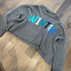 Wooden Ships Gray and Blue 'WINTER' Sweater